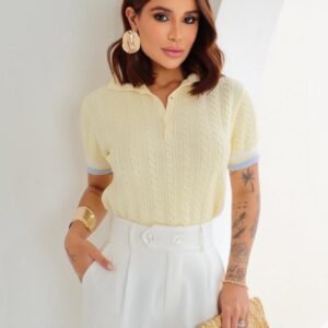 Polo Trançada Gola V